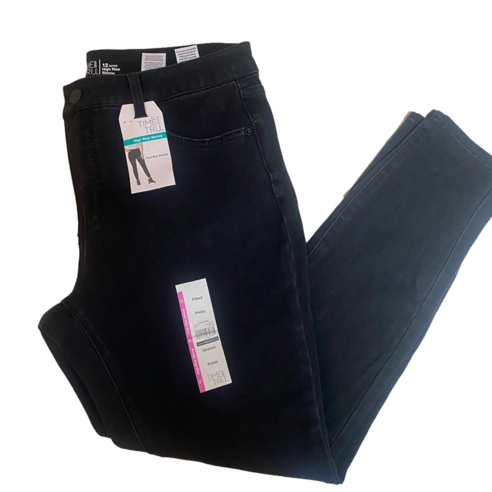 Petite Skinny Jeans Black Size 12